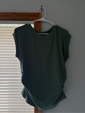 Cider Ribbed Sleeveless Top - Forest Green